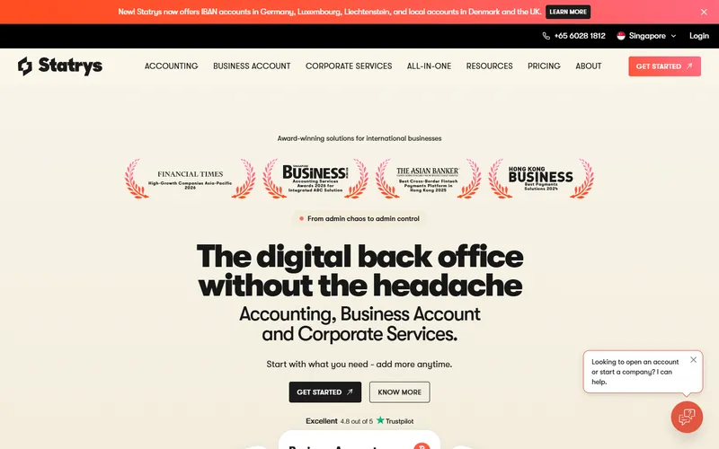 Statrys company incorporation Singapore homepage