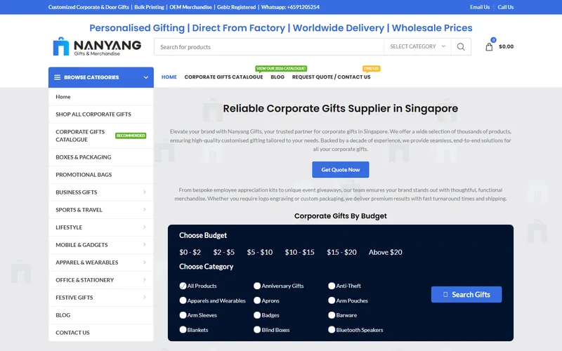 Nanyang Gifts Singapore homepage