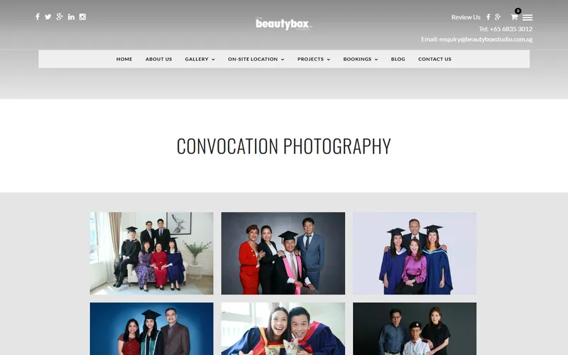 Beautybox Studio budget corporate headshots Singapore homepage