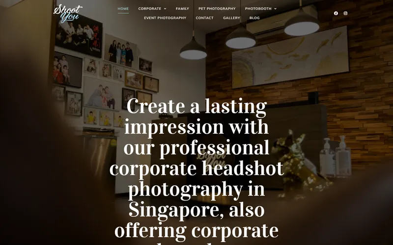 Shoot You team headshots Singapore homepage