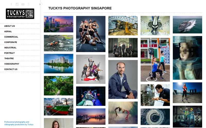 Tuckys Photography corporate portraits Singapore homepage