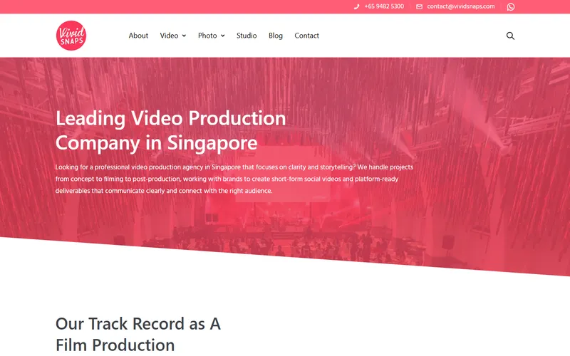 Vivid Media corporate event photography Singapore homepage