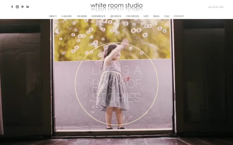 White Room Studio executive portraits Singapore homepage