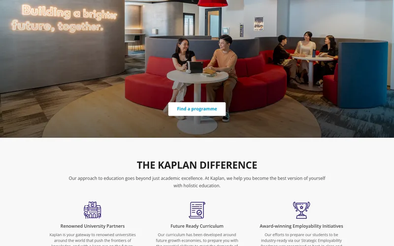 Kaplan Singapore homepage