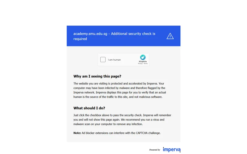 SMU Academy Singapore homepage