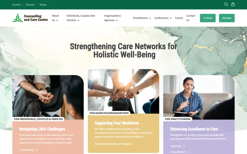 Counselling and Care Centre homepage