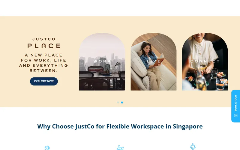 JustCo Singapore locations page