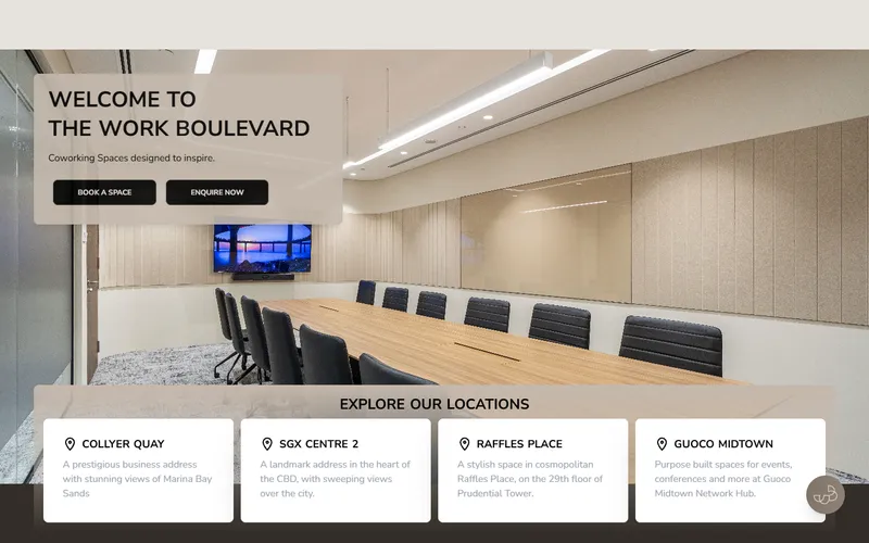 The Work Boulevard homepage