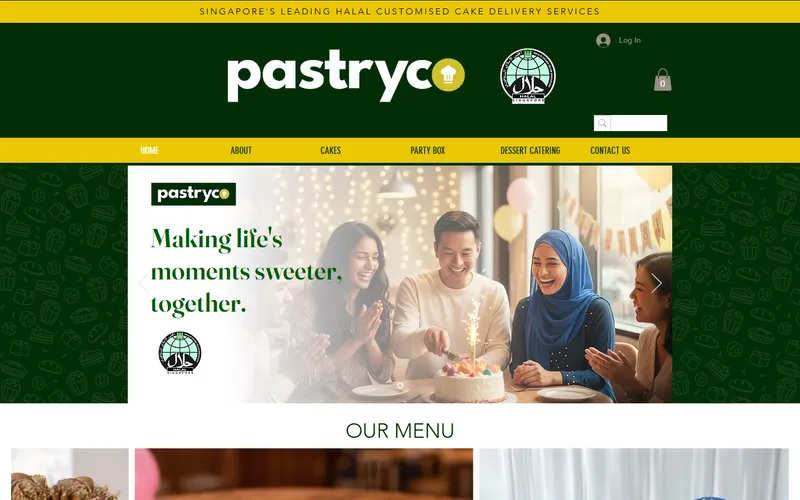 Pastryco Singapore homepage