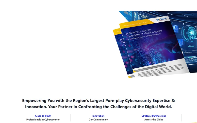 Ensign InfoSecurity Singapore homepage