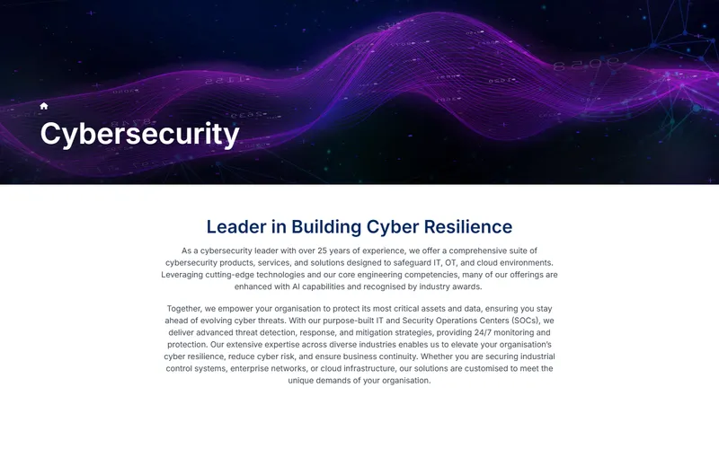 ST Engineering Cybersecurity Singapore homepage