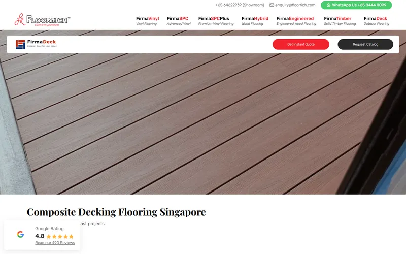 Floorrich decking Singapore homepage