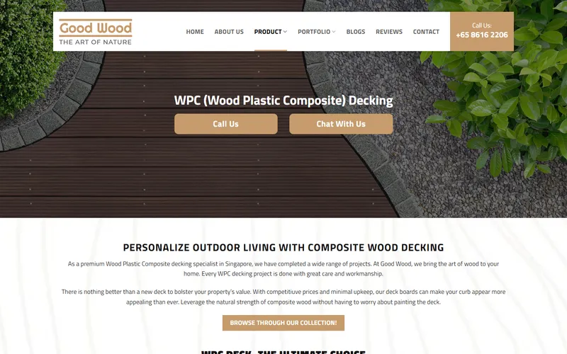 Good Wood decking Singapore homepage