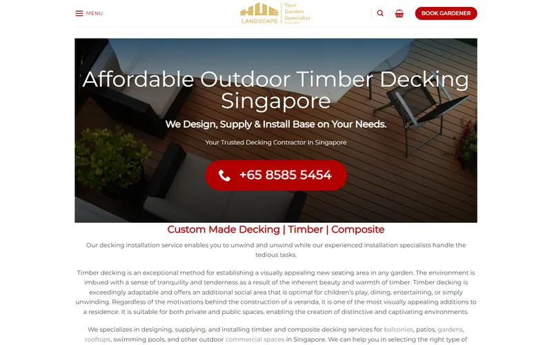 Hue Landscape decking Singapore homepage