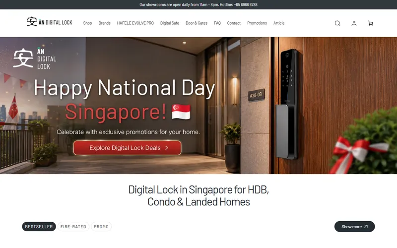 AN Digital Lock Singapore homepage