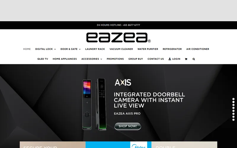 Eazea digital lock Singapore homepage