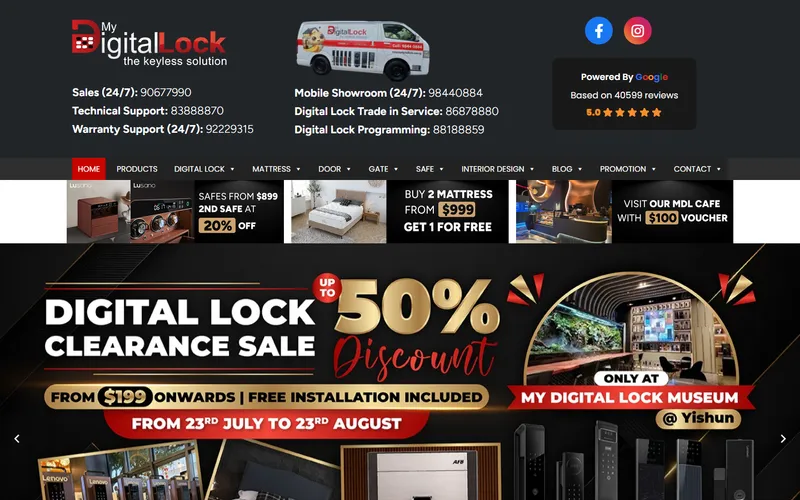 My Digital Lock Singapore homepage
