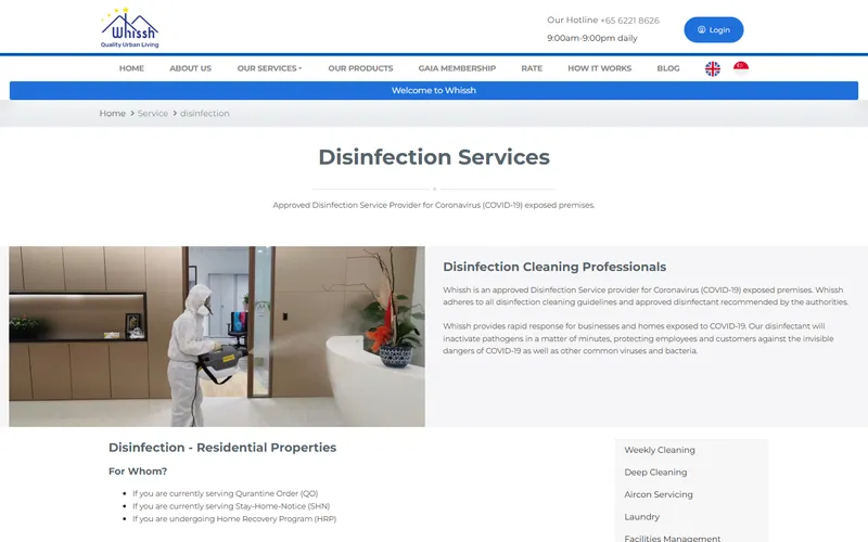 Whissh homepage