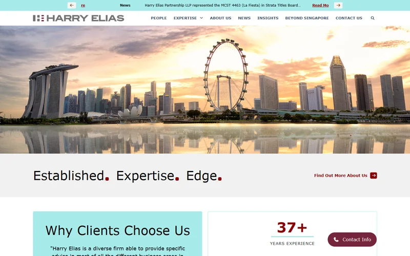 Harry Elias Partnership homepage