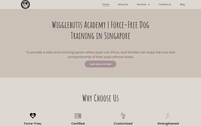 Wigglebutts Academy homepage