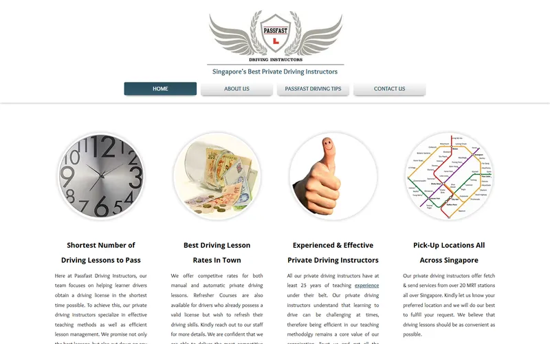 PassFast Driving Instructors homepage