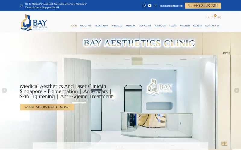 Bay Aesthetics Clinic homepage