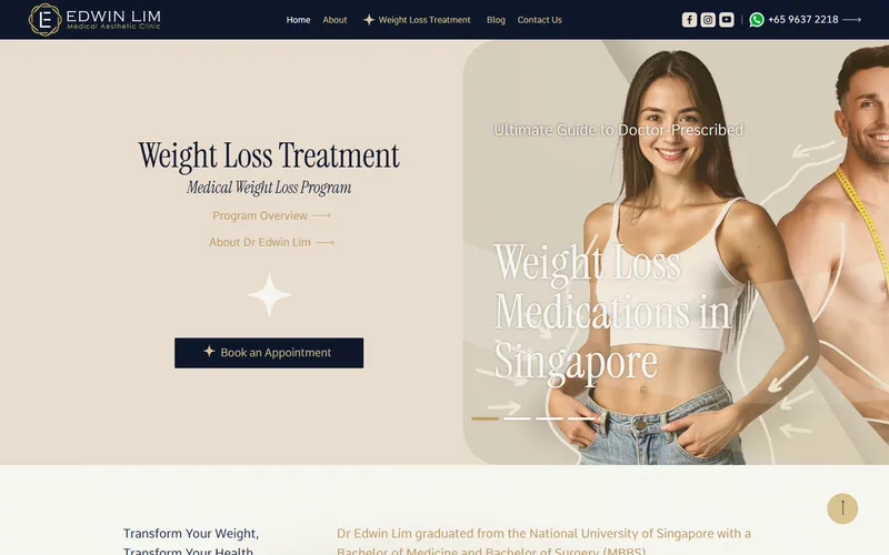 Edwin Lim Weight Loss Clinic homepage