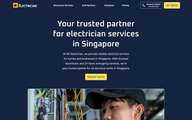 Mr Electrician Singapore homepage