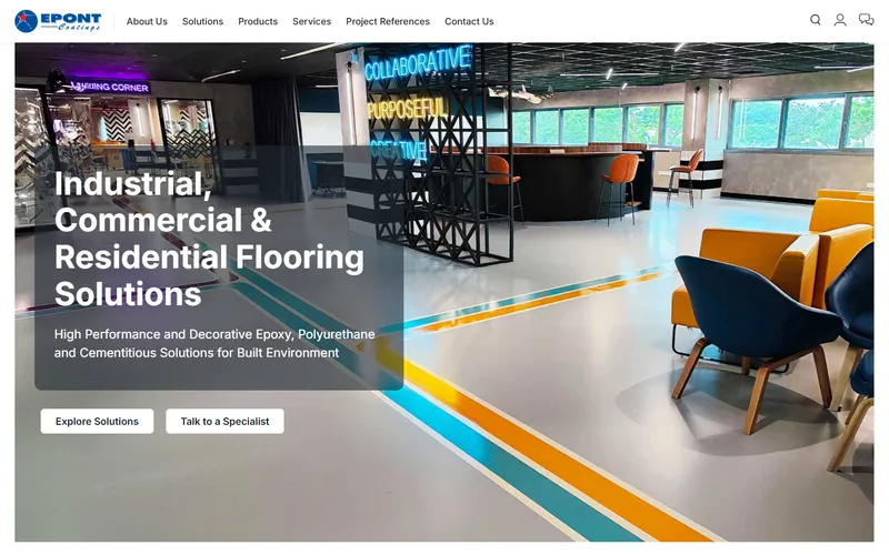 Epont Kossan Chemicals epoxy flooring Singapore homepage