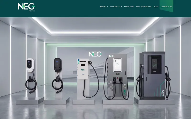 NEG Power EV charger supplier Singapore homepage