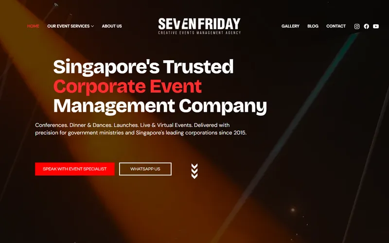 Se7en Friday homepage