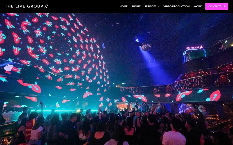The Live Group homepage
