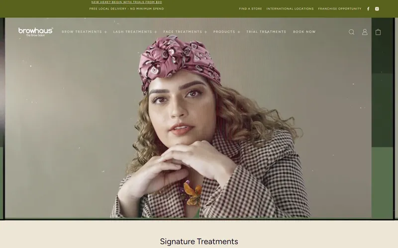 Browhaus homepage