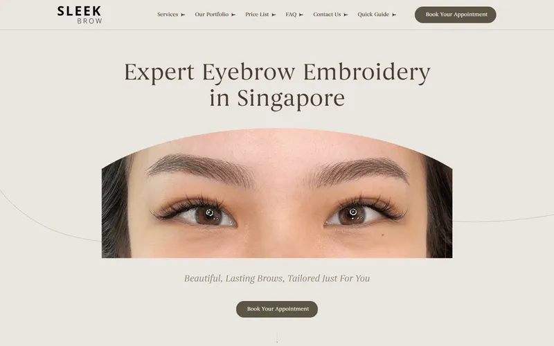 SleekBrow homepage