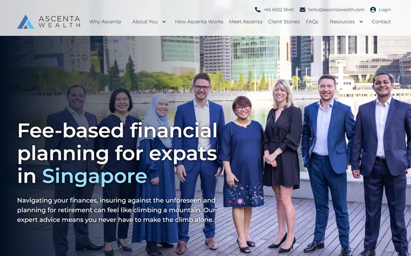 Ascenta Wealth Singapore homepage