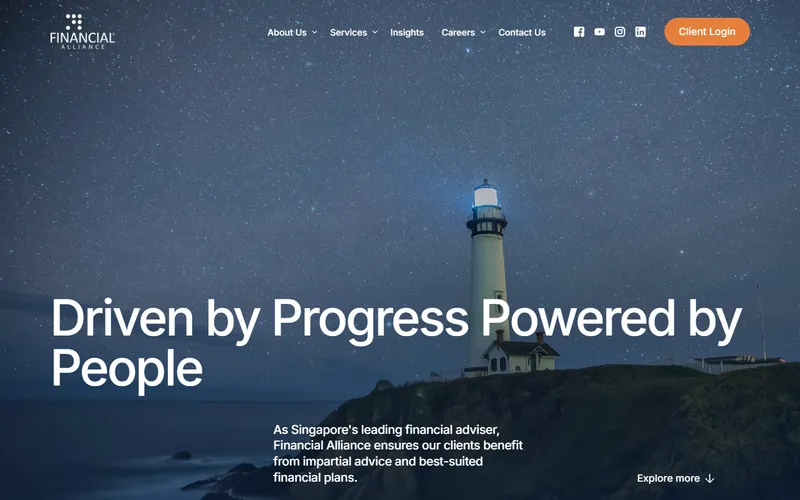 Financial Alliance Singapore homepage