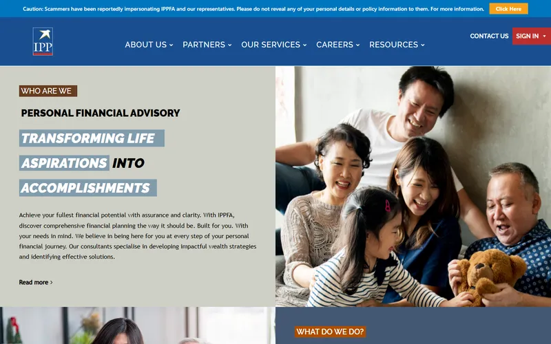 IPP Financial Advisers Singapore homepage