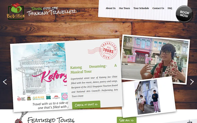 Betel Box Tours homepage
