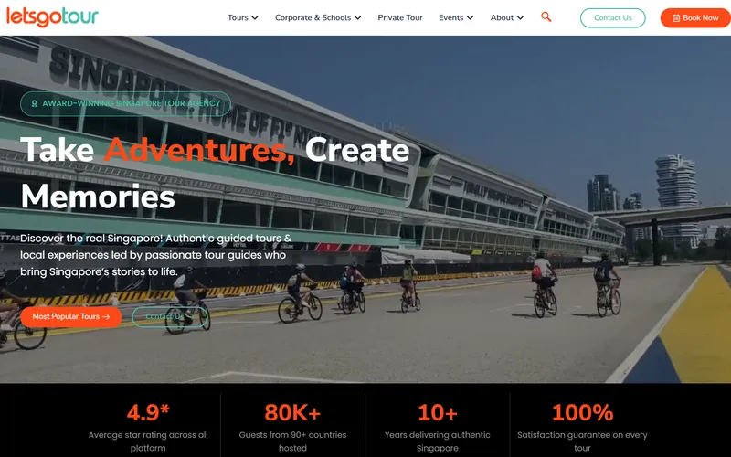 Let's Go Tour Singapore homepage