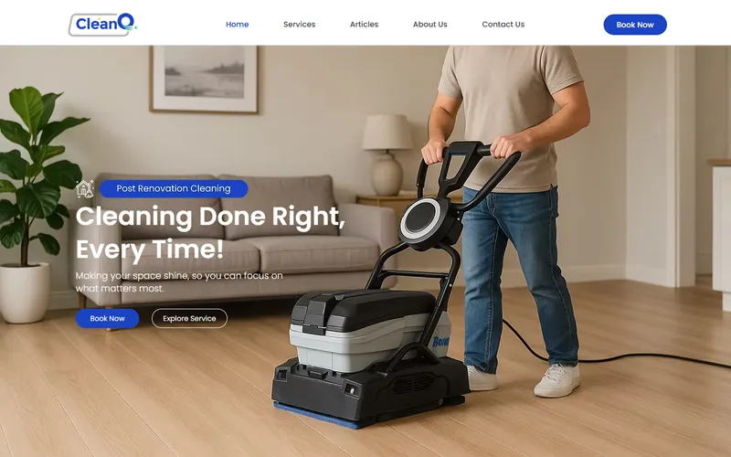 CleanQ homepage