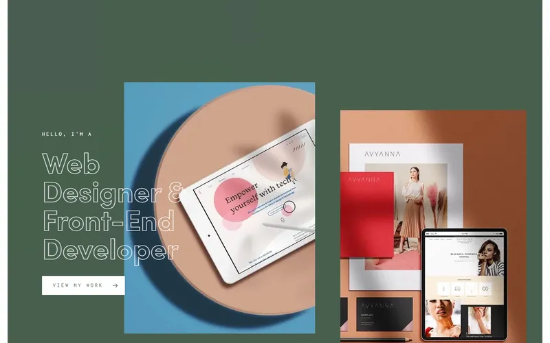 Amalina Zakaria freelance web designer homepage