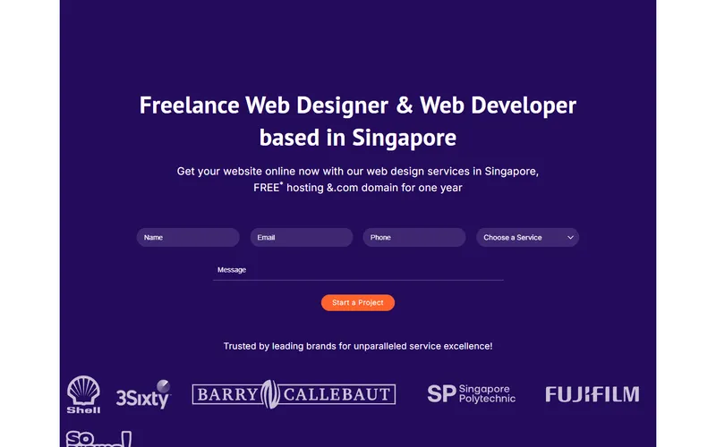 Subraa freelance web designer homepage