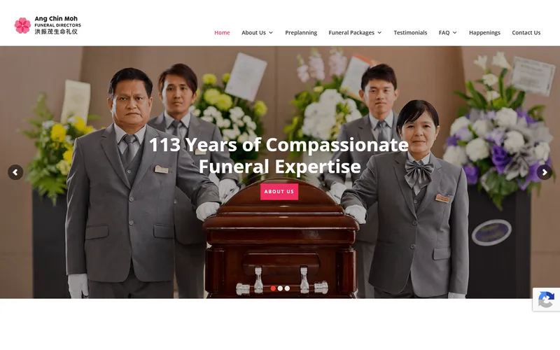 Ang Chin Moh Funeral Directors homepage
