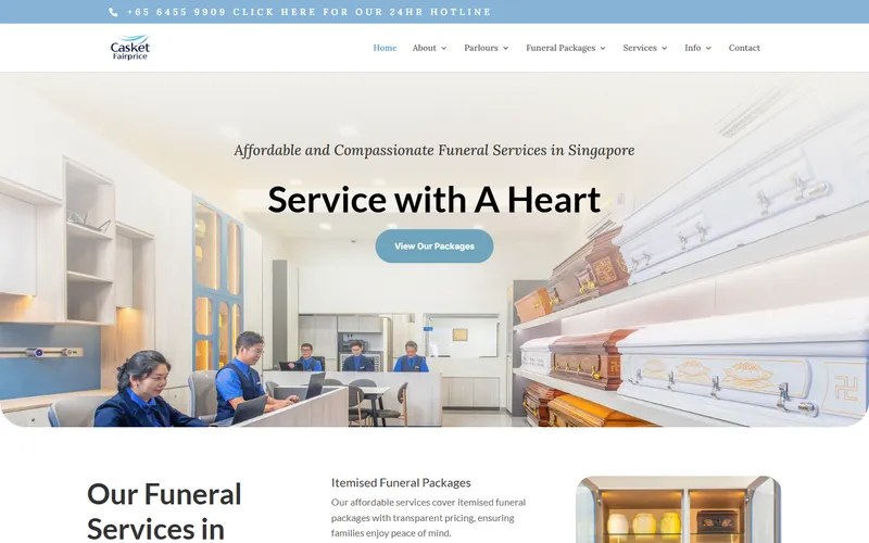 Casket Fairprice homepage