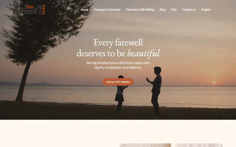 Direct Funeral Services homepage