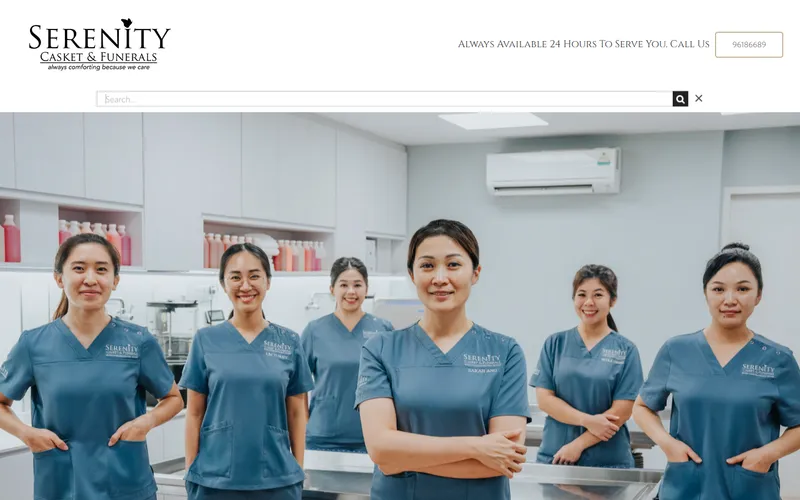 Serenity Casket homepage