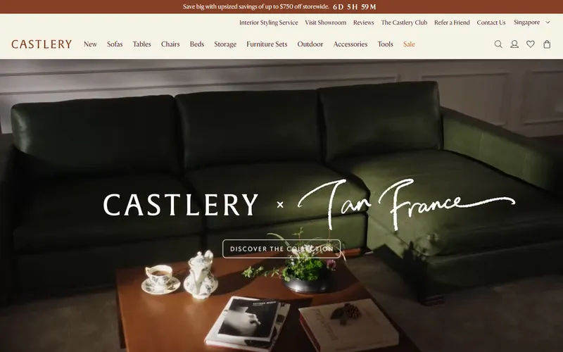 Castlery Singapore homepage