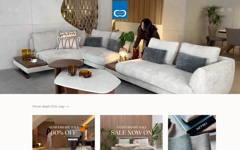 Cellini Singapore furniture homepage