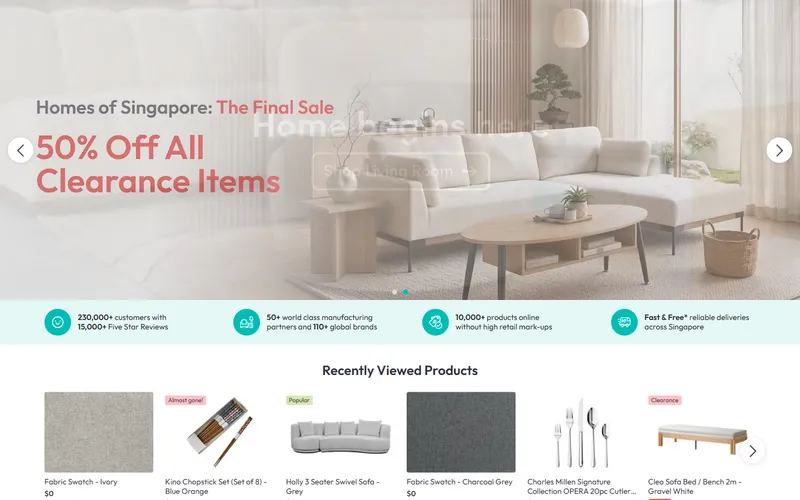 HipVan Singapore homepage