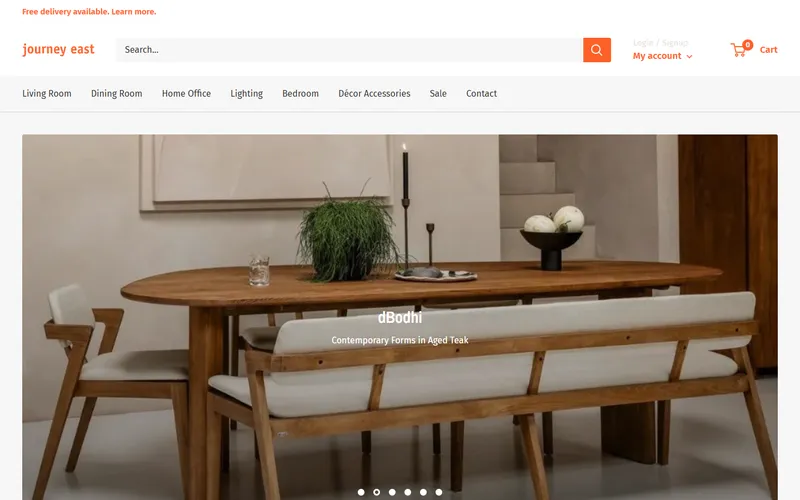 Journey East Singapore homepage